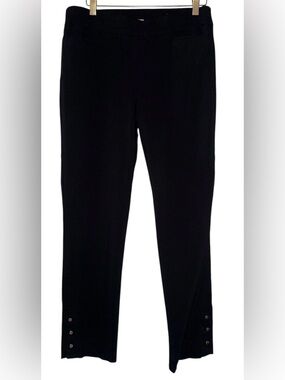 Chico's Black Women's Pants - Stretch Ankle Style With Silver Embellishments💕